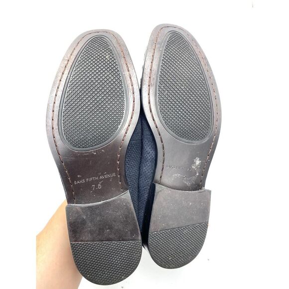Saks Fifth Avenue Men\'s Suede Bit‎ Loafers Blue Size 7.5 main image 10